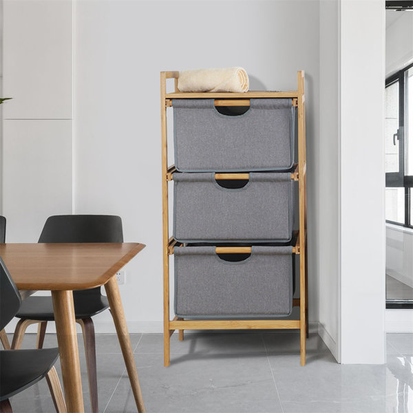 Red Barrel Studio® Bamboo Drawer Storage Basket Wayfair